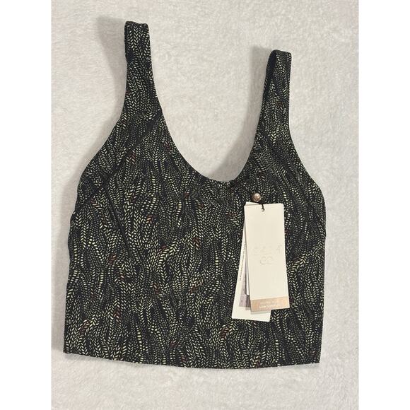 CALIA Inspire Womens Black Serpent Print Tank Scoop Neck Built in Bra XS NWT - Picture 1 of 3